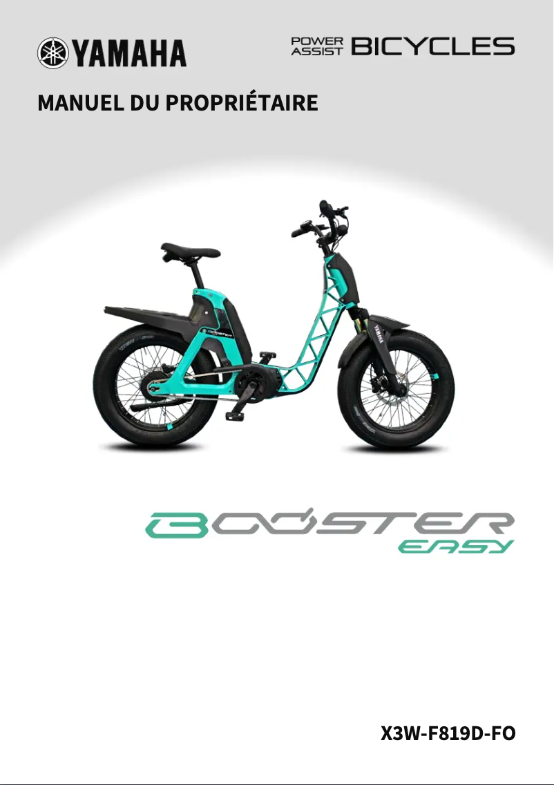 Image de la première page du manuel de l'appareil BOOSTER Easy (2023)