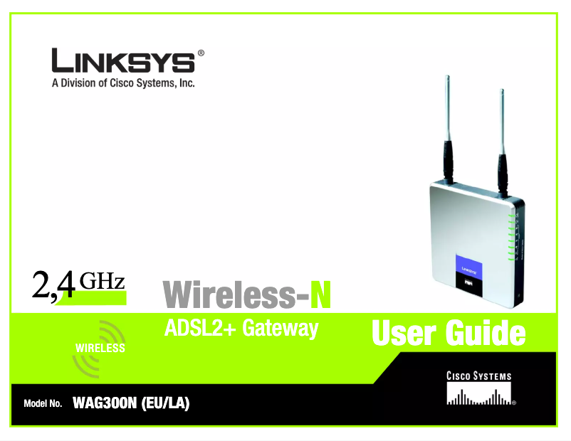 Page n°1 - Manuel utilisateur Linksys WAG300N