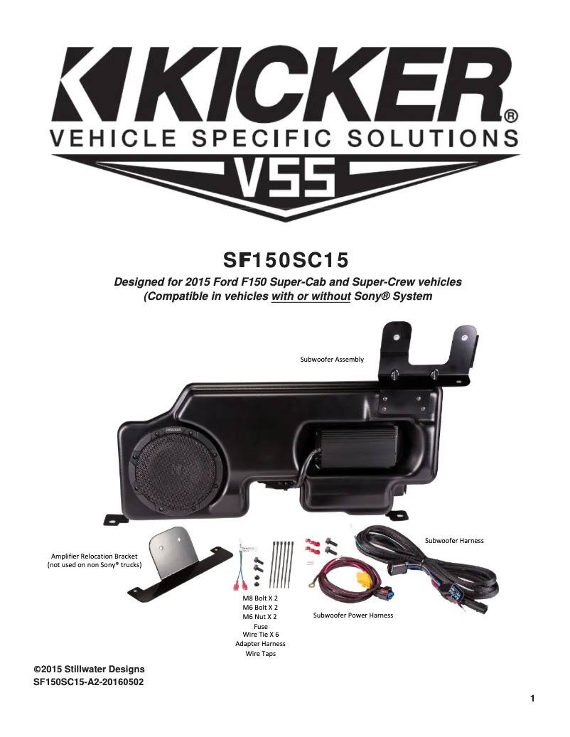 Image de la première page du manuel de l'appareil SF150SC15