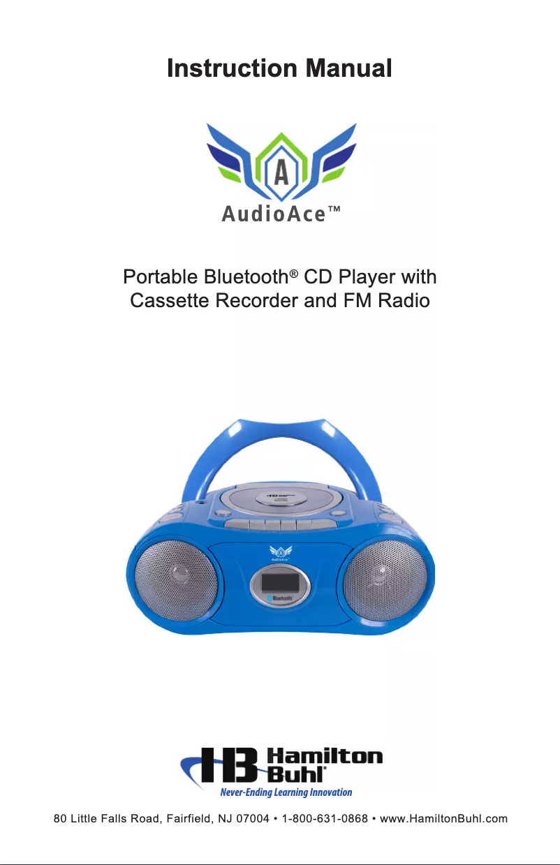 Page 1 de la notice Manuel utilisateur Hamilton Buhl HMC/CD385/HA2