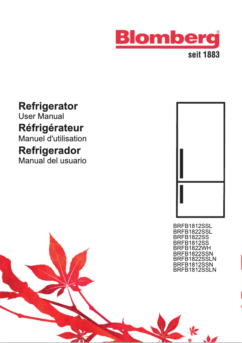 Page n°1 - Manuel utilisateur Blomberg BRFB 1822 SSN