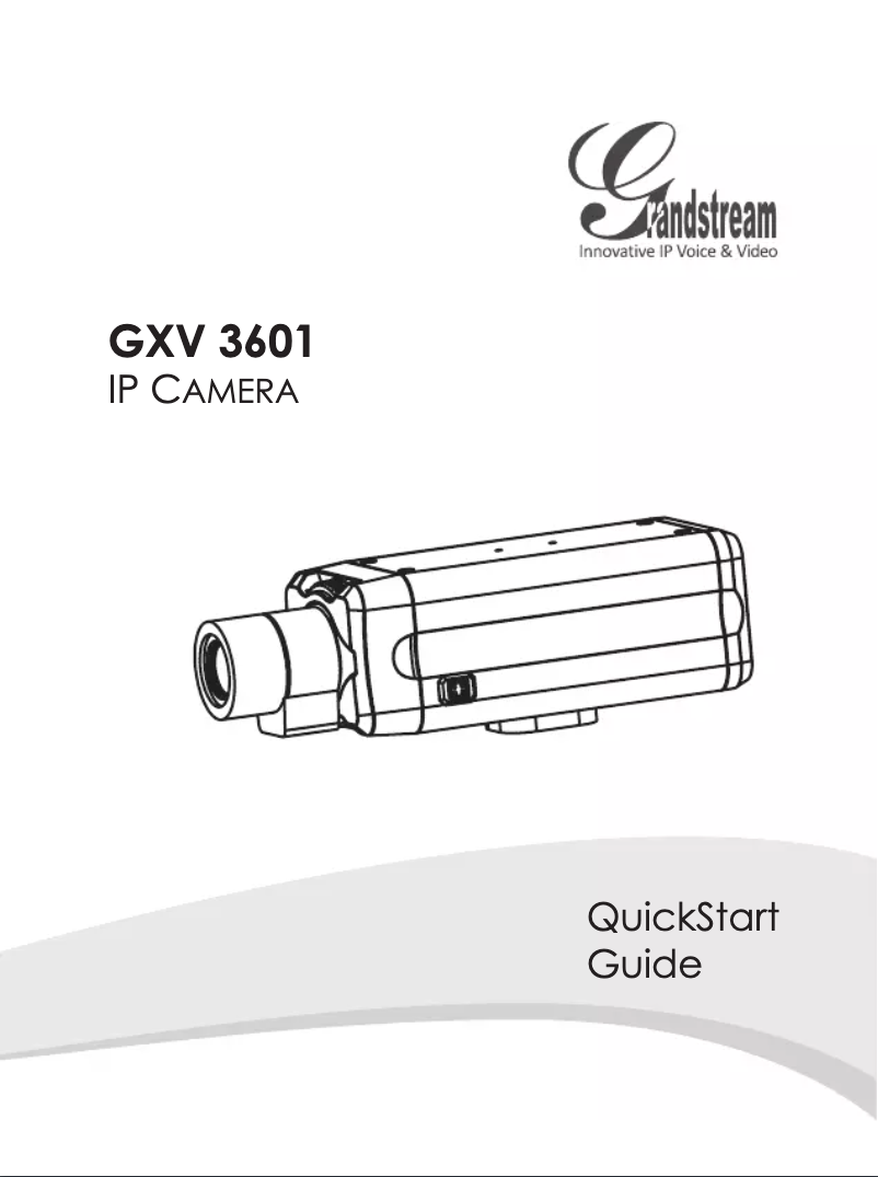 Page n°1 - Manuel utilisateur Grandstream GXV3601_LL