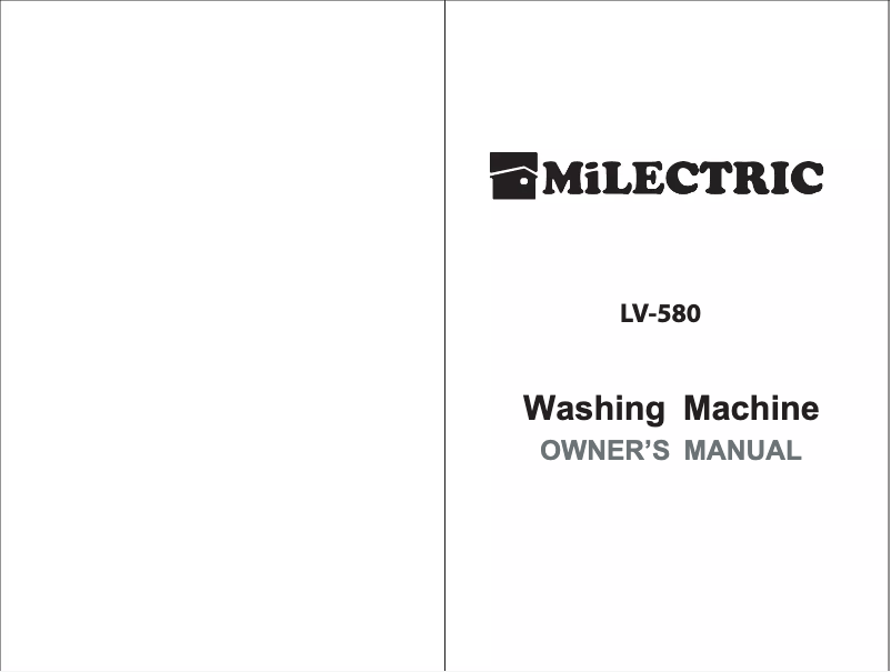 Page 1 de la notice Manuel utilisateur Milectric LV-580
