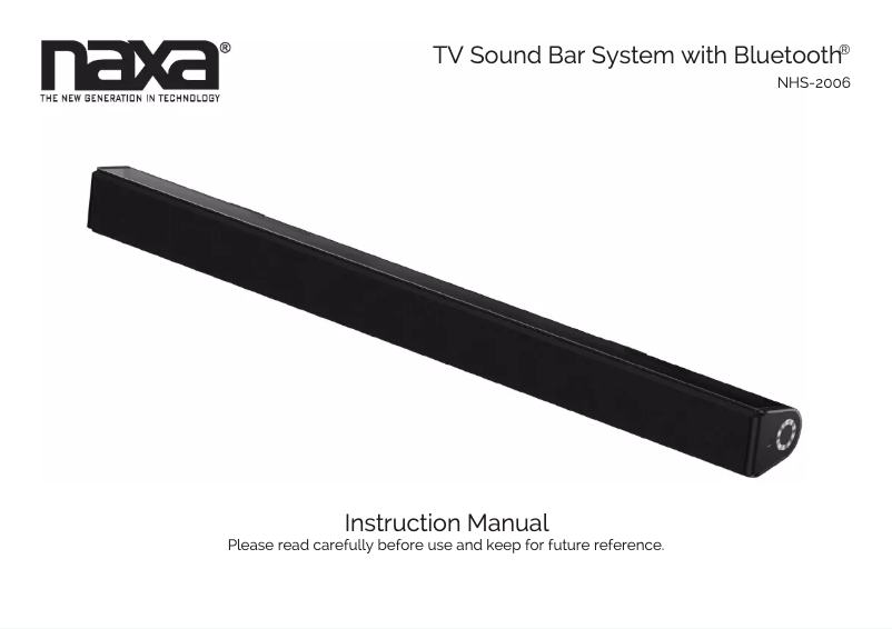 Image de la première page du manuel de l'appareil NHS-2006