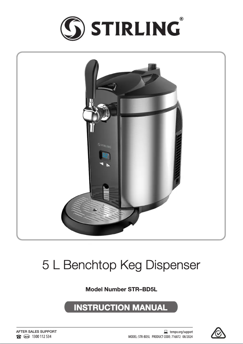Page 1 de la notice Manuel utilisateur Stirling STR-BD5L