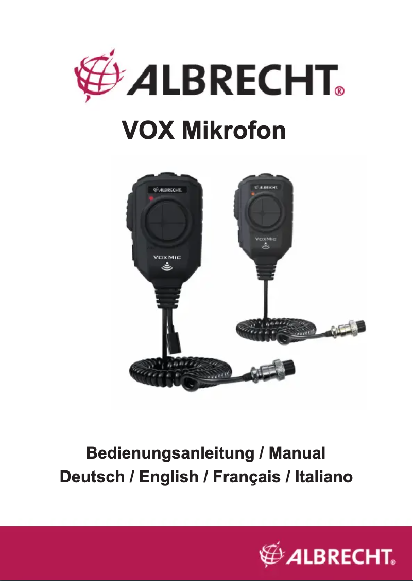 Image de la première page du manuel de l'appareil VOX