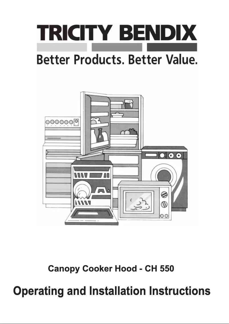 Page n°1 - Manuel utilisateur Tricity Bendix CH550W