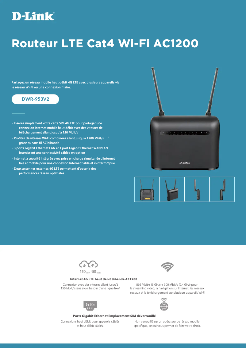 Image de la première page du manuel de l'appareil DWR-953V2