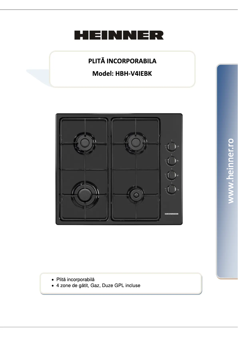 Page 1 de la notice Manuel utilisateur Heinner HBH-V4IEBK