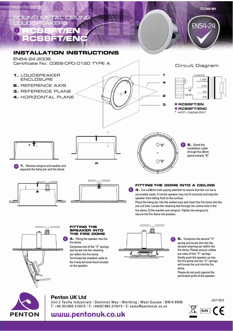 Image de la première page du manuel de l'appareil RCS8FT/EN