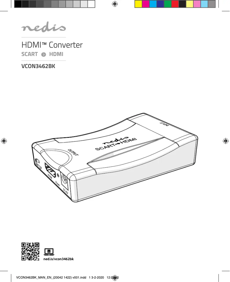 Page 1 de la notice Manuel utilisateur Nedis VCON3462BK