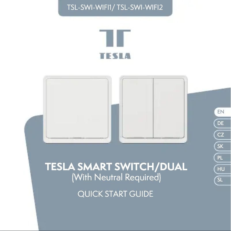 Página 1 del manual Manual de usuario Tesla TSL-SWI-WIFI1