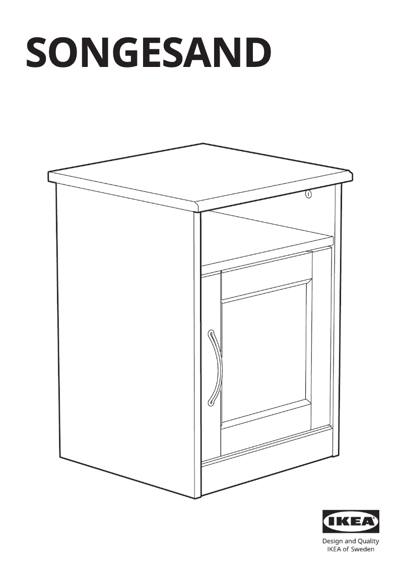 Page 1 de la notice Manuel utilisateur Ikea SONGESAND 703.674.44