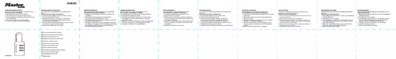 Page 1 de la notice Manuel utilisateur Master Lock 7620EURD