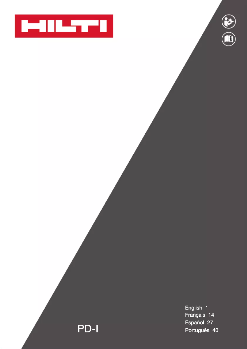 Image de la première page du manuel de l'appareil PD-I