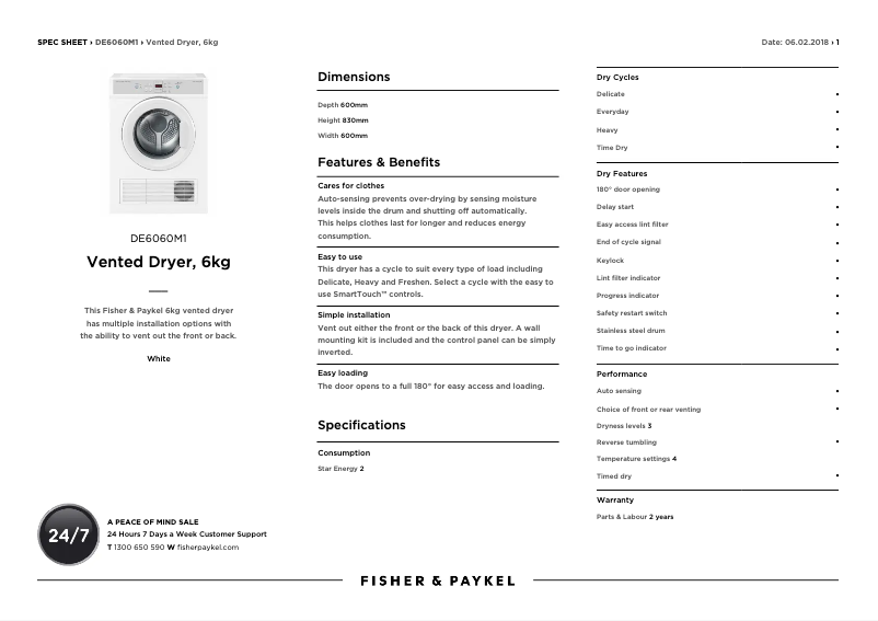 Image de la première page du manuel de l'appareil DE6060M1