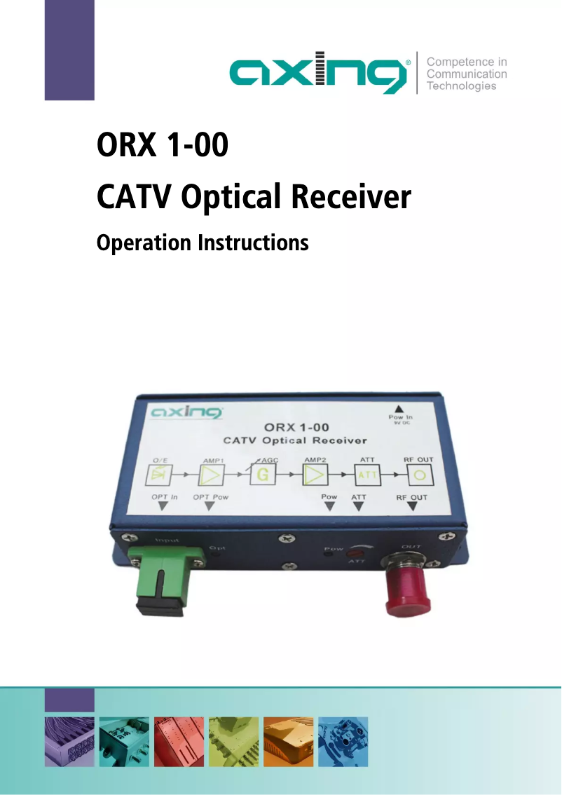 Page n°1 - Manuel utilisateur Axing ORX 1-00
