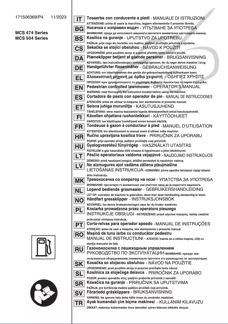 Image de la première page du manuel de l'appareil Multiclip 547 S
