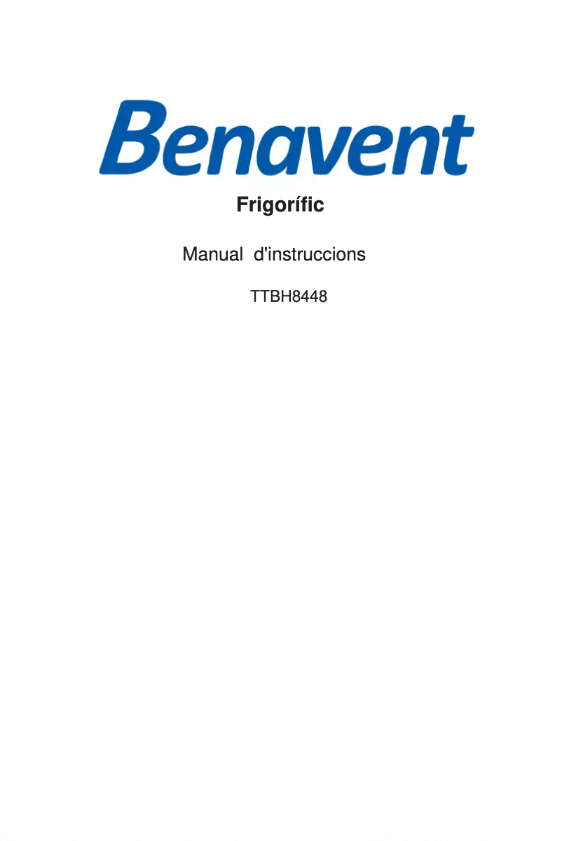 Image de la première page du manuel de l'appareil TTBH8448