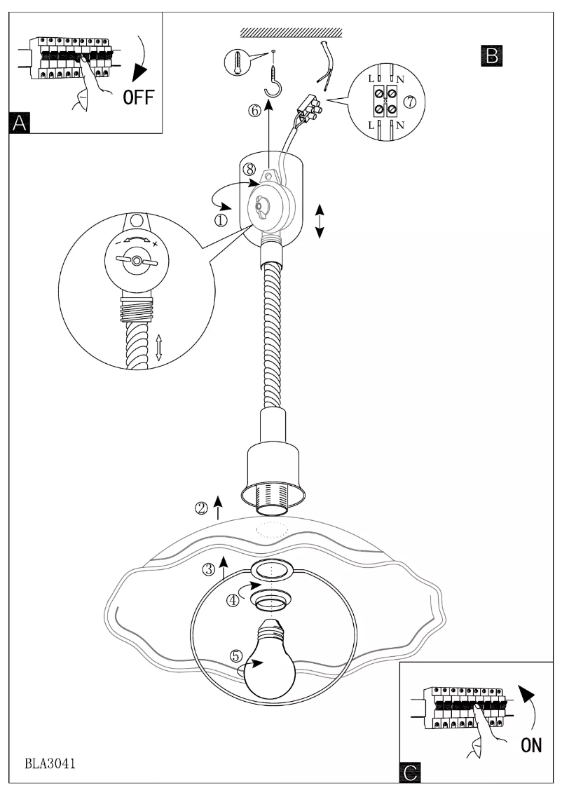 Page 1 de la notice Manuel utilisateur Eglo Vetro
