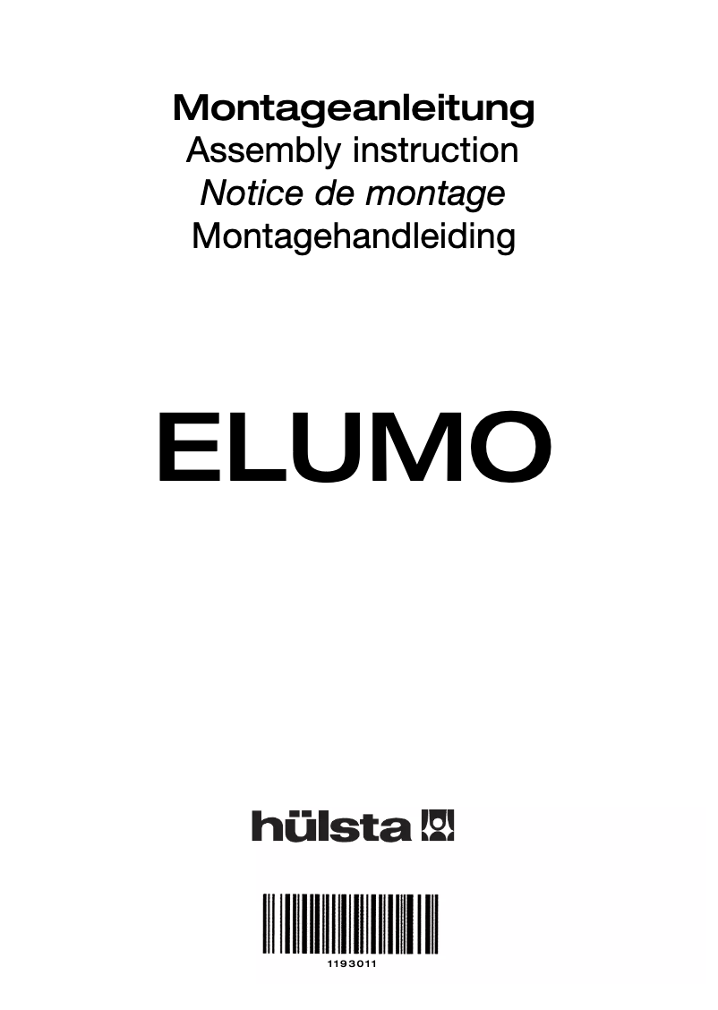 Page 1 de la notice Manuel utilisateur Hülsta ELUMO