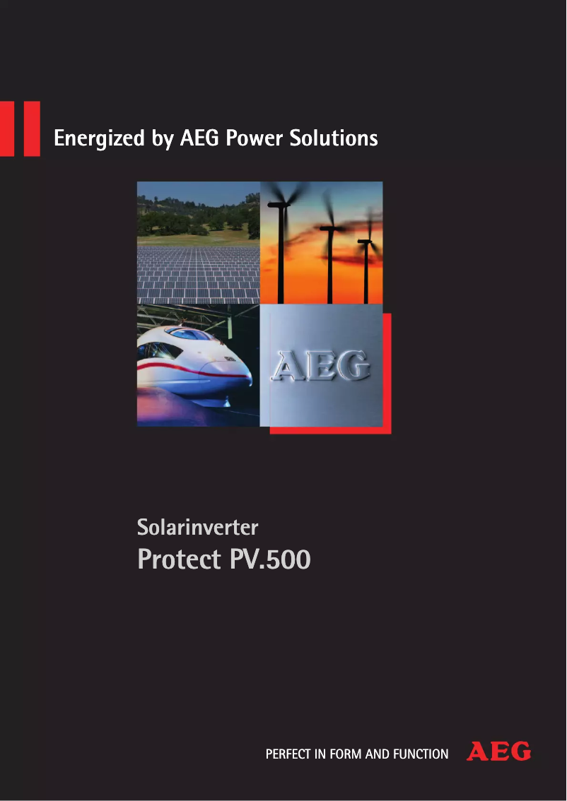 Page 1 de la notice Manuel utilisateur AEG Protect PV 500