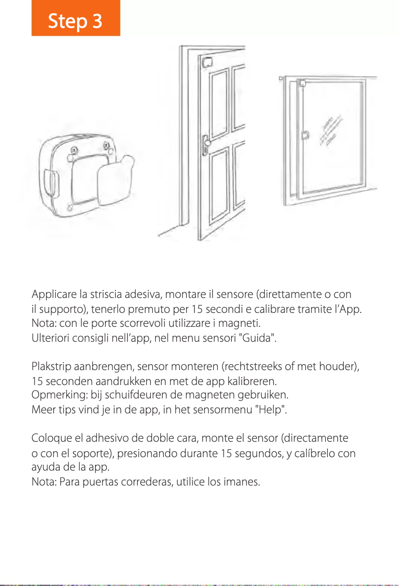 Image de la première page du manuel de l'appareil Door Sensor ONE X