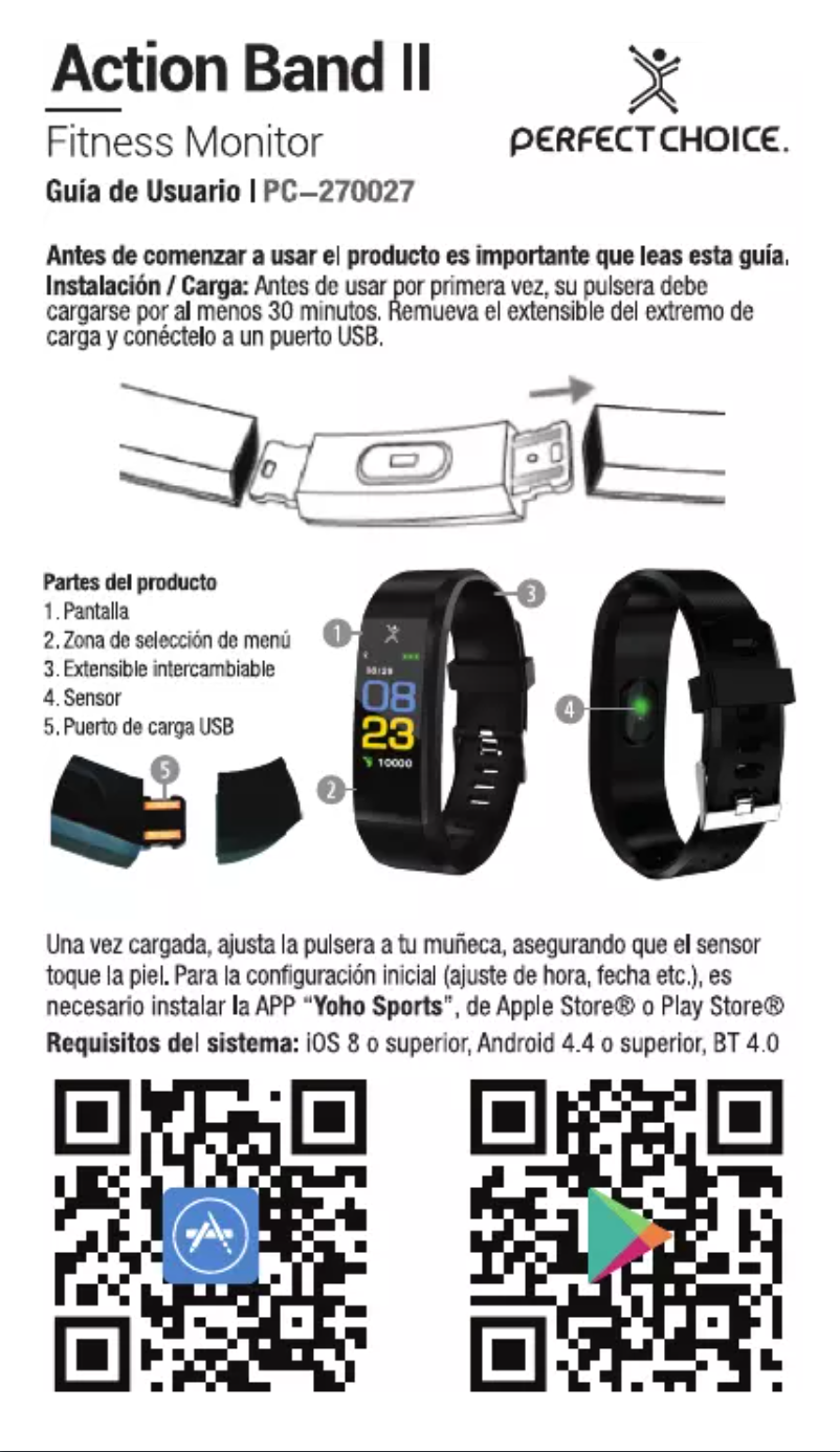 Page n°1 - Manuel utilisateur Perfect Choice Action Band II