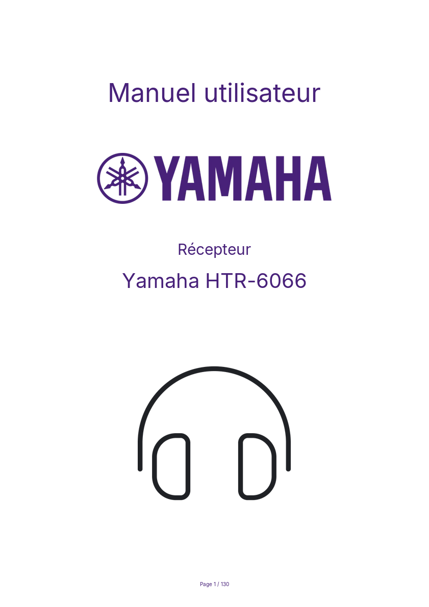 Image de la première page du manuel de l'appareil HTR-6066