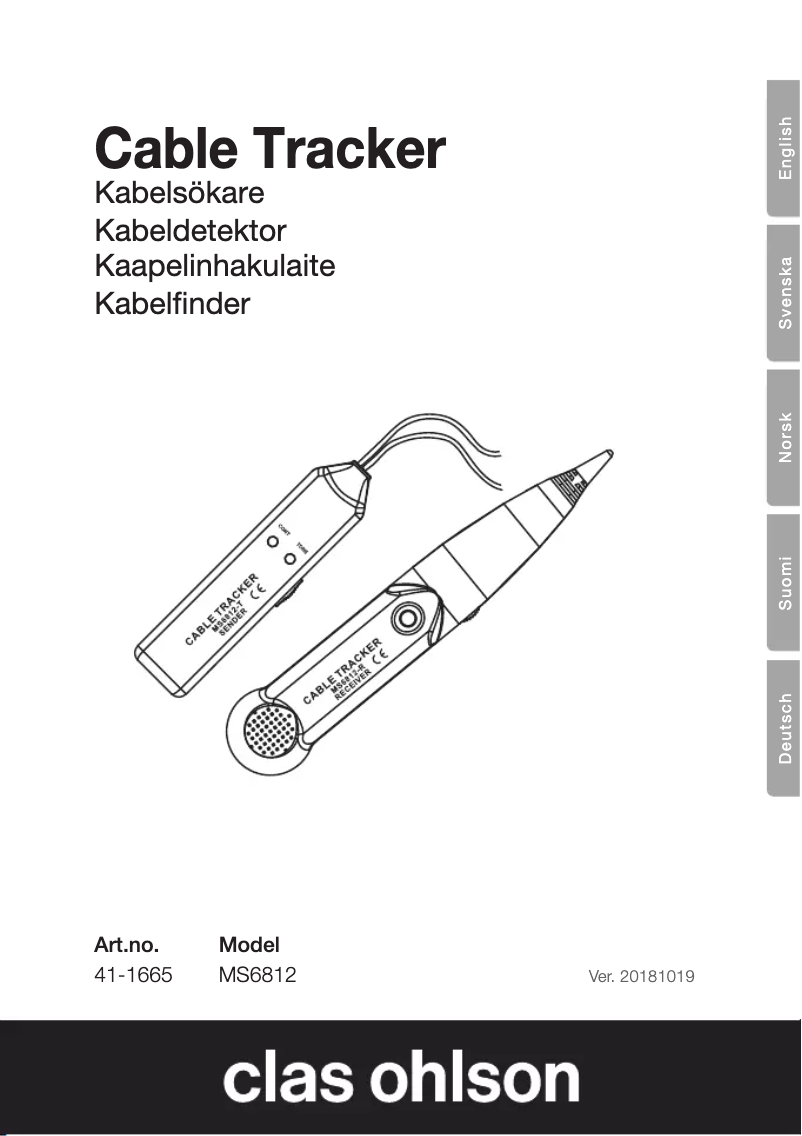 Image de la première page du manuel de l'appareil MS6812