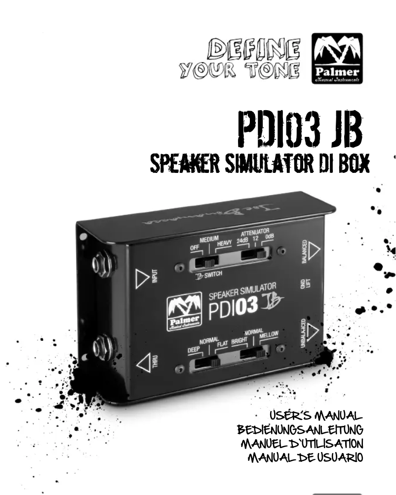 Image de la première page du manuel de l'appareil PDI03 JB