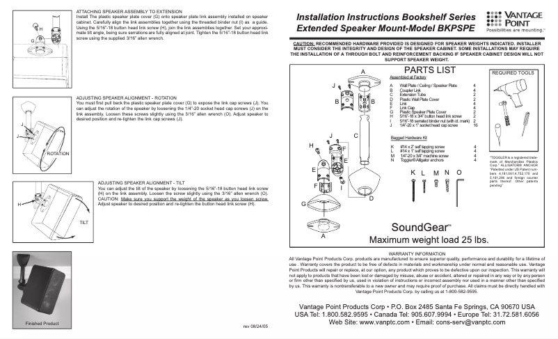 Image de la première page du manuel de l'appareil BKSPE