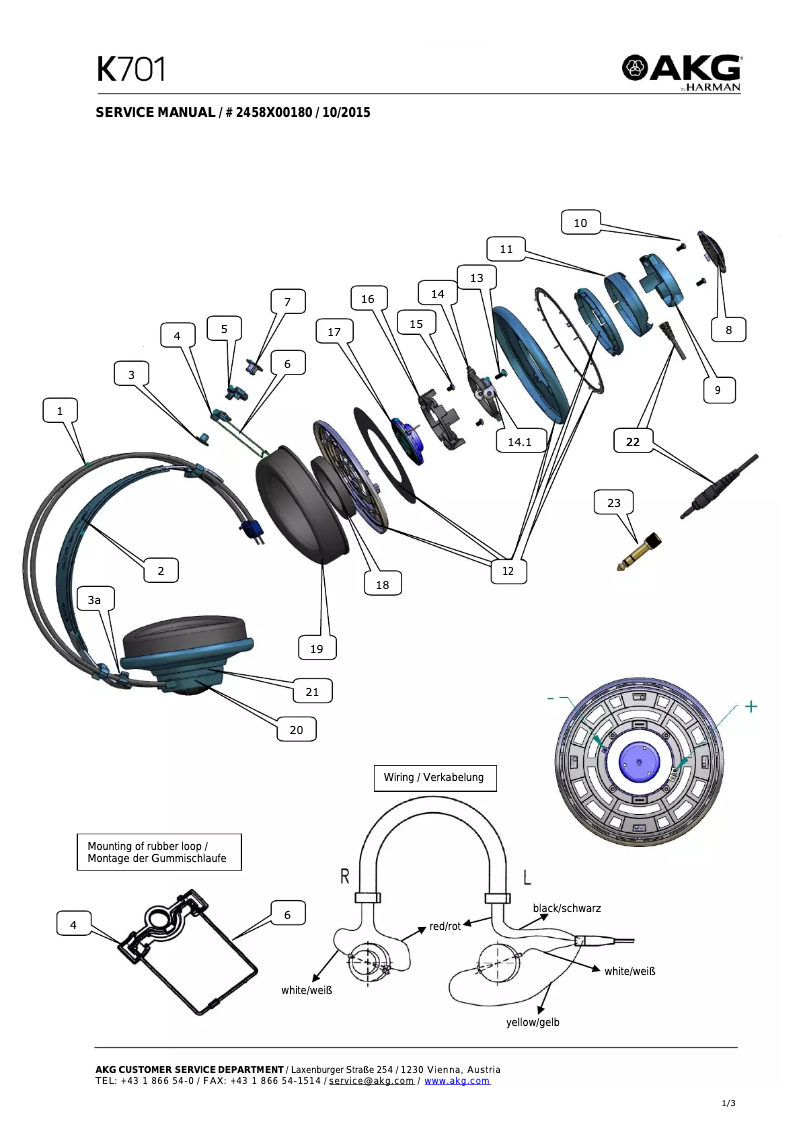 Image de la première page du manuel de l'appareil K701