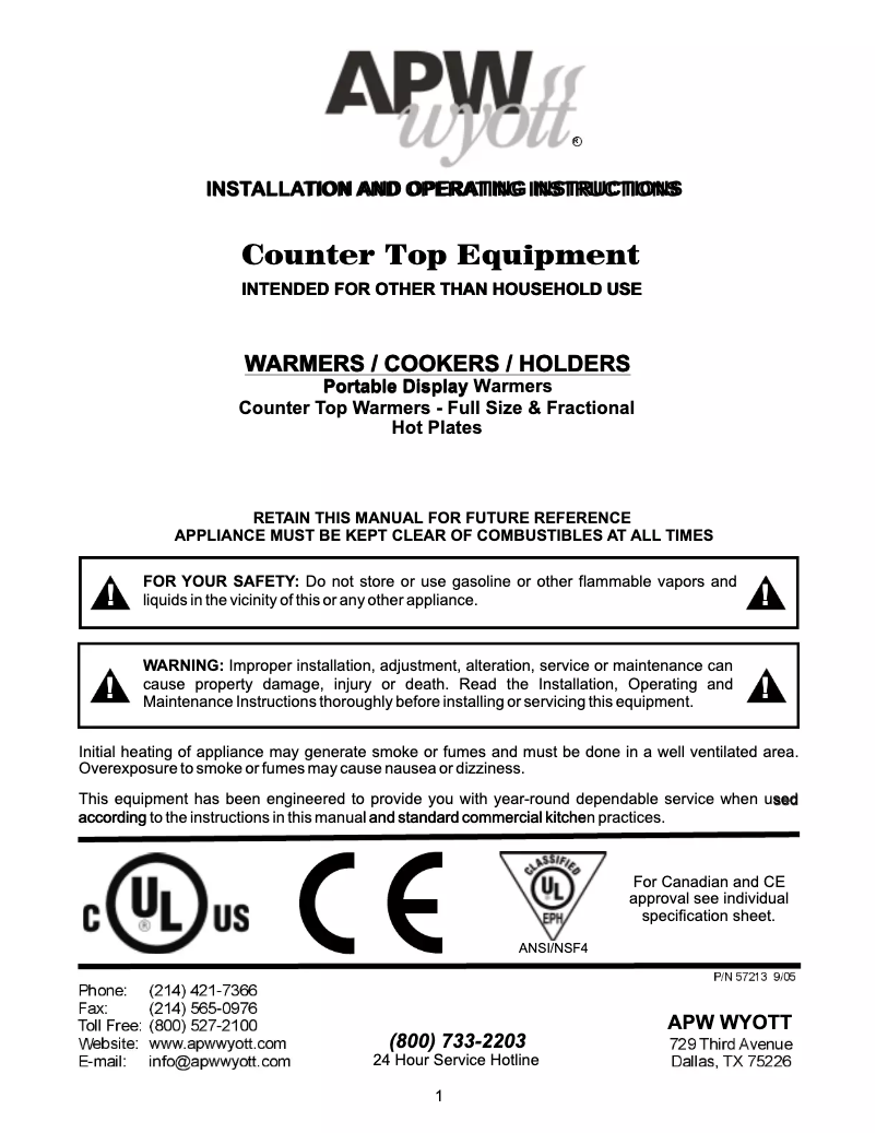 Image de la première page du manuel de l'appareil CW-3A