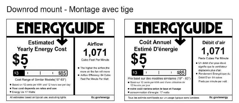 Page n°1 - Label énergétique Canarm Maud