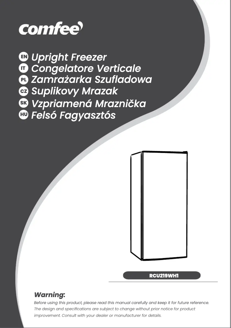 Image de la première page du manuel de l'appareil RCU219WH1