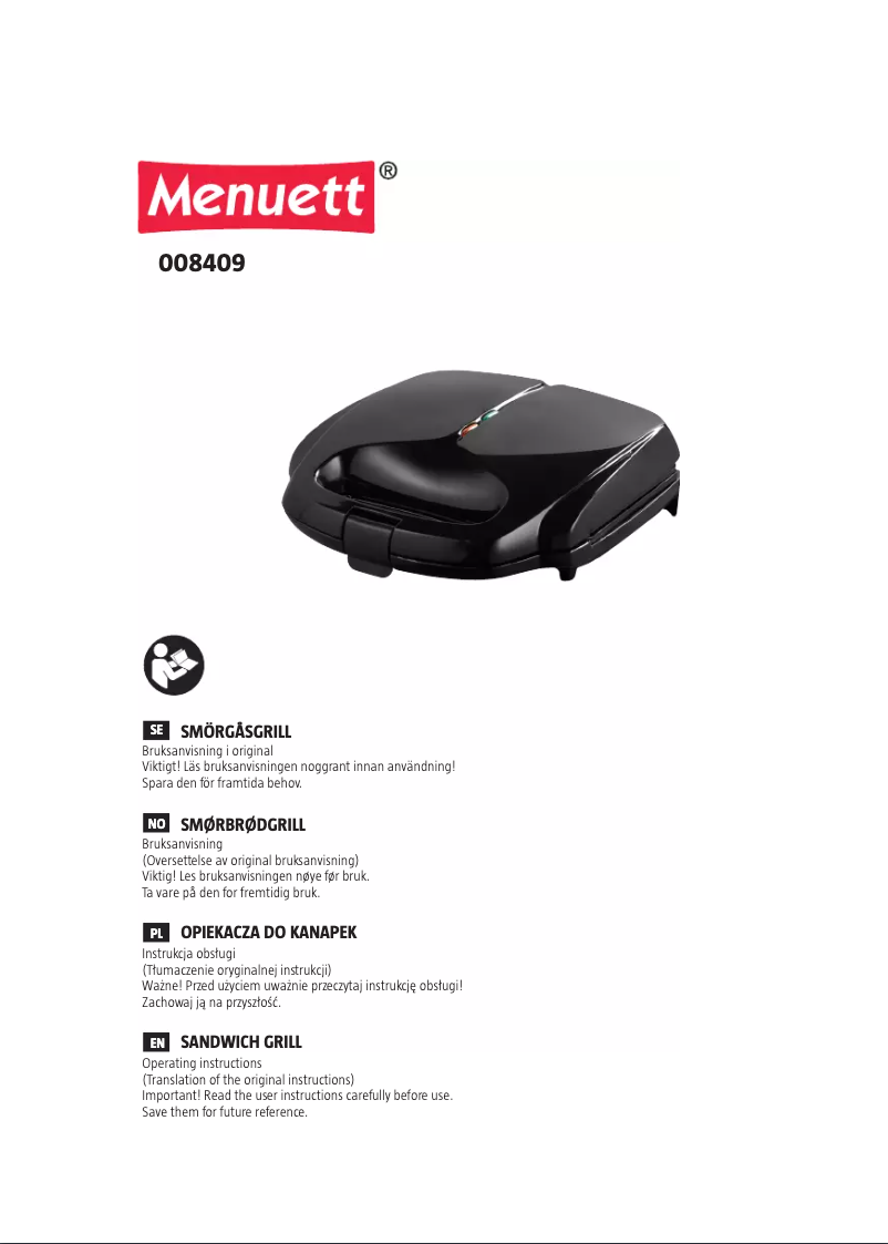 Page n°1 - Manuel utilisateur Menuett 008409