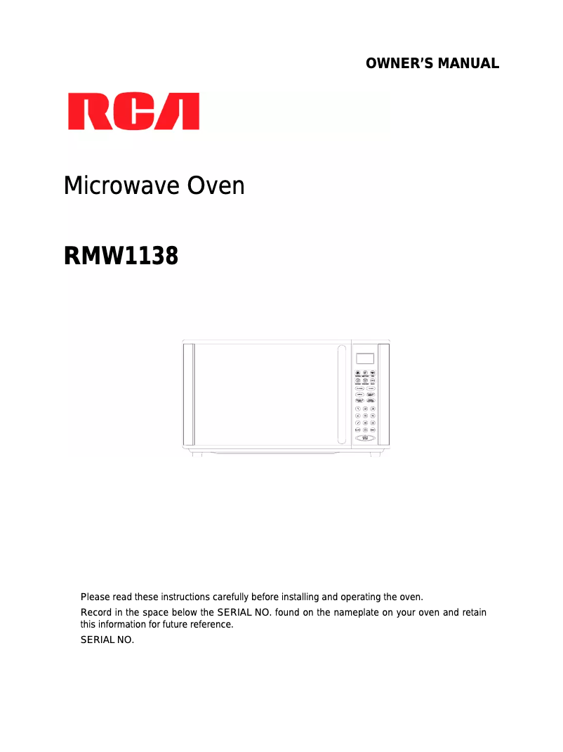 Page 1 de la notice Manuel utilisateur Curtis RMW1138