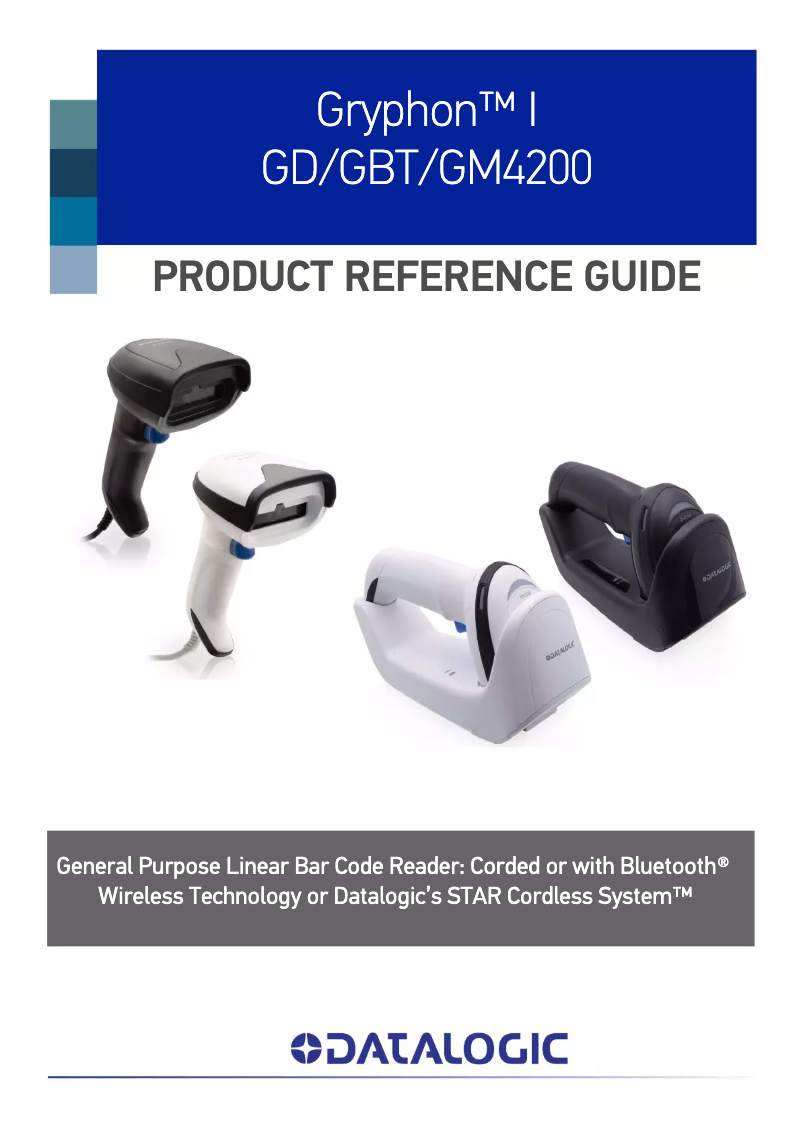 Page 1 de la notice Manuel utilisateur Datalogic Gryphon GM4200