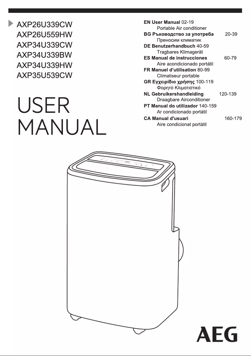 Page n°1 - Manuel utilisateur AEG AXP34U339HW