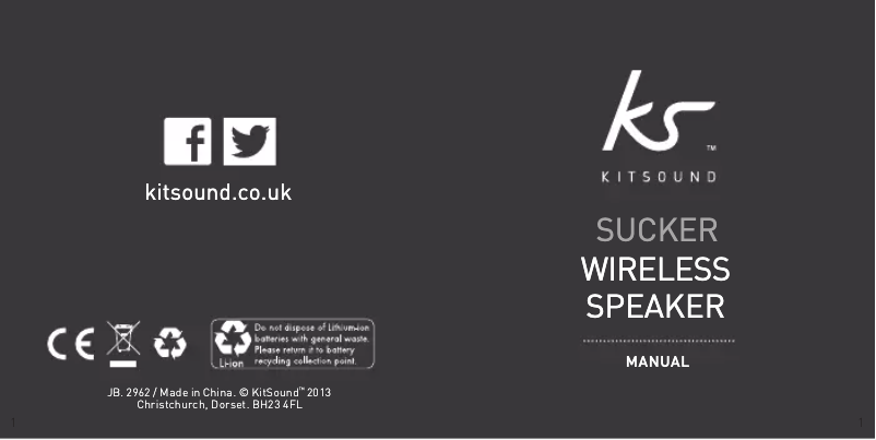 Image de la première page du manuel de l'appareil Sucker