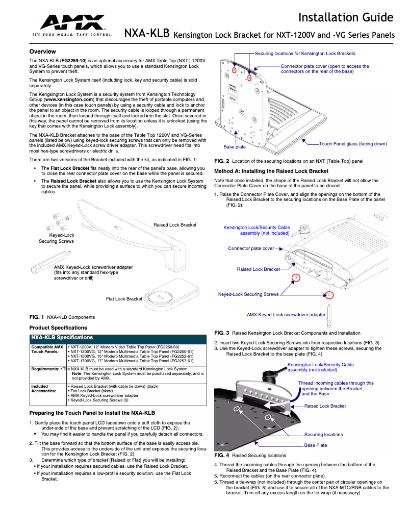 Image de la première page du manuel de l'appareil NXA-KLB