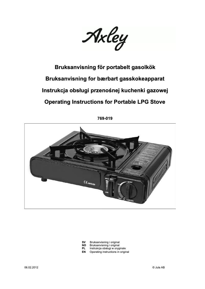 Image de la première page du manuel de l'appareil 769-019