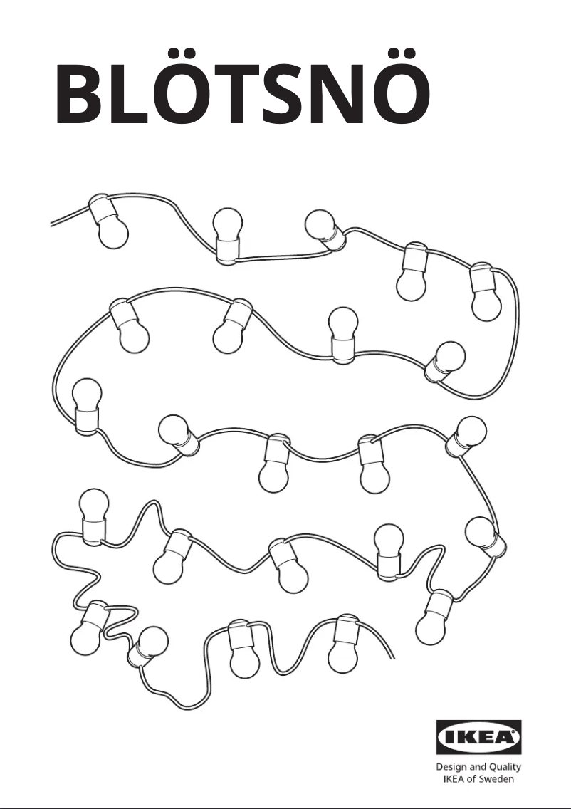 Page 1 de la notice Manuel utilisateur Ikea BLÖTSNÖ 404.211.45