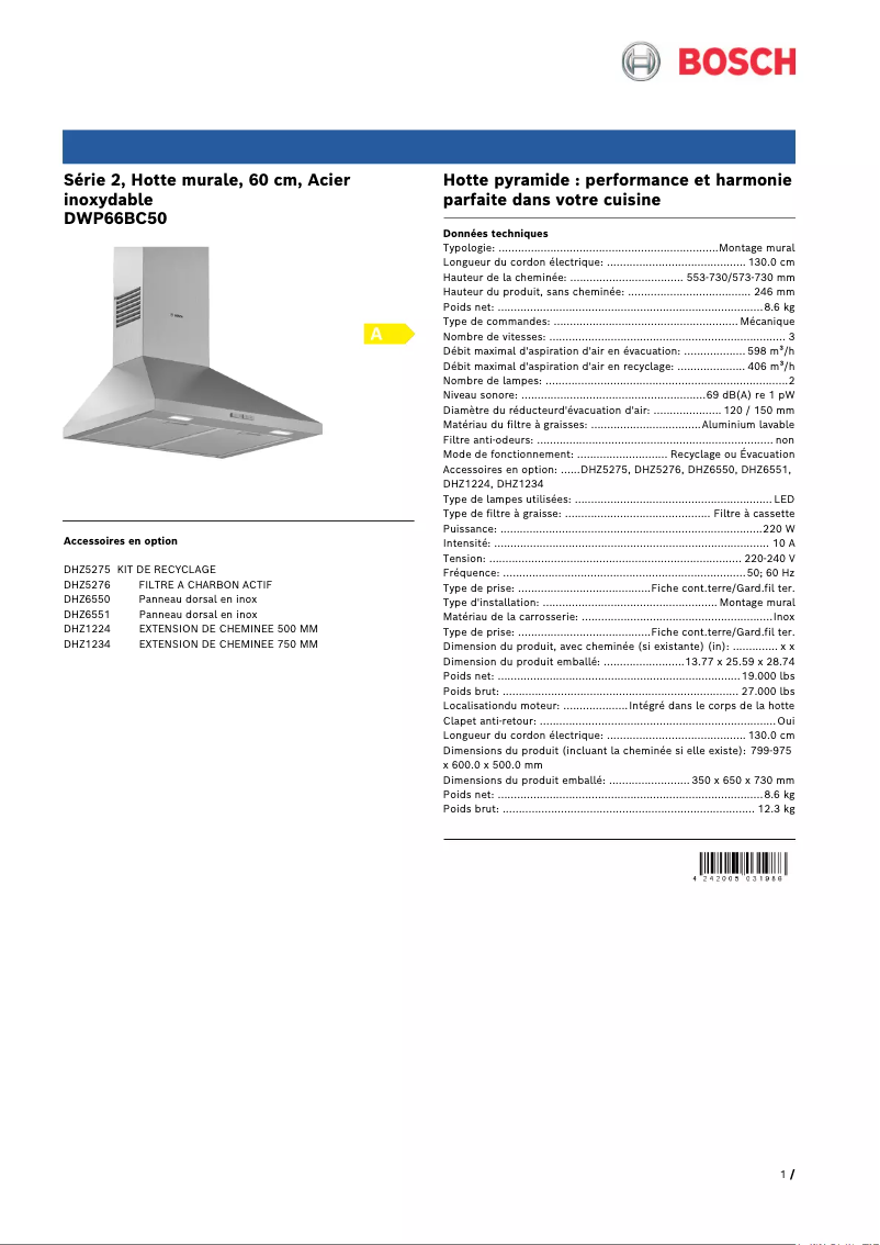 Imagen de la primera página del manual del dispositivo DWP66BC50