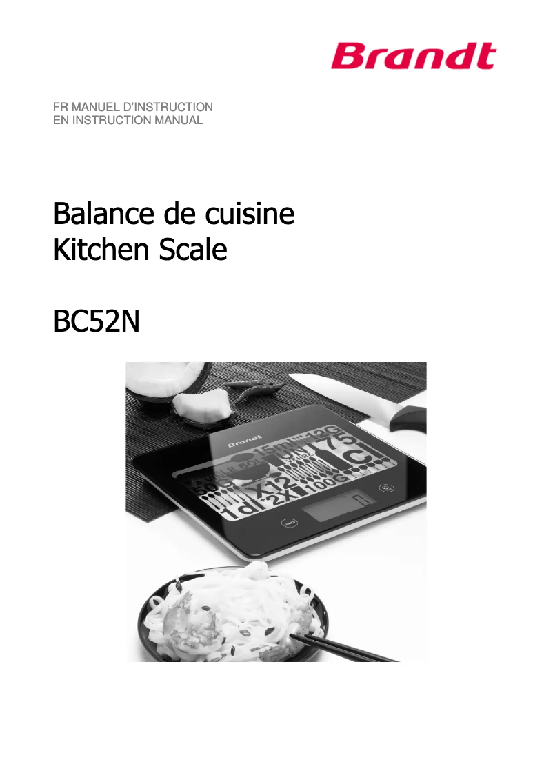 Image de la première page du manuel de l'appareil BC52N