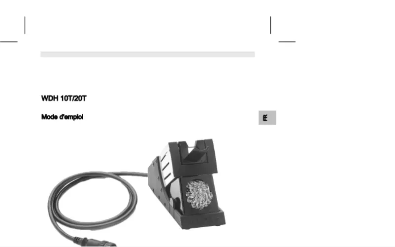 Page n°1 - Manuel utilisateur Weller WDH 20T