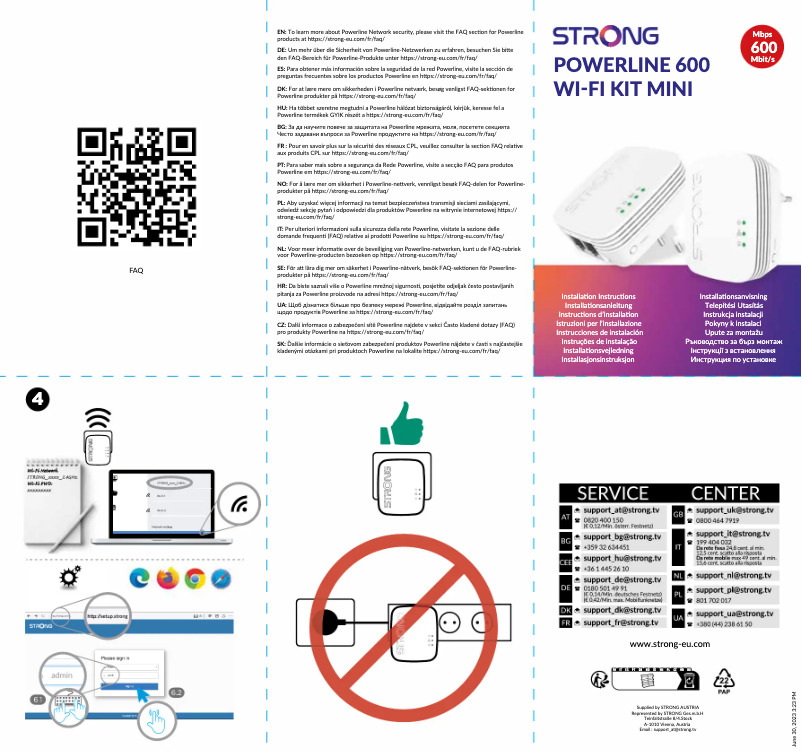 Page 1 de la notice Manuel utilisateur Strong Powerline 600 Duo Wi-Fi Mini