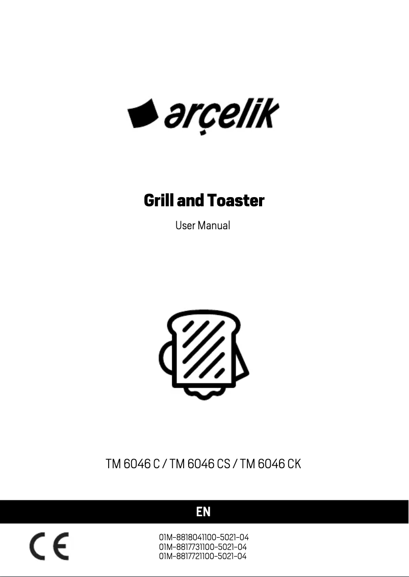 Page n°1 - Manuel utilisateur Arçelik TM 6046 CS