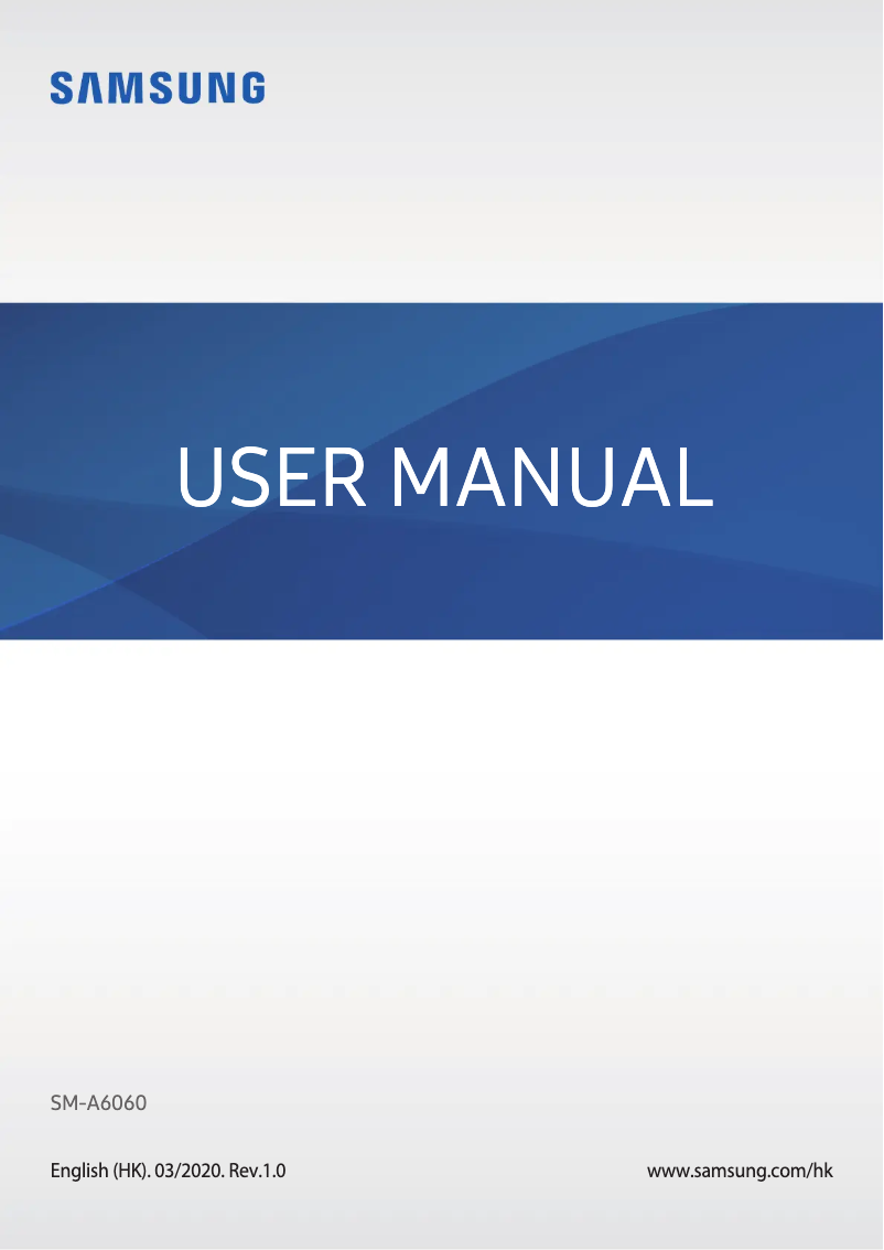 Page 1 de la notice Manuel utilisateur Samsung Galaxy A60